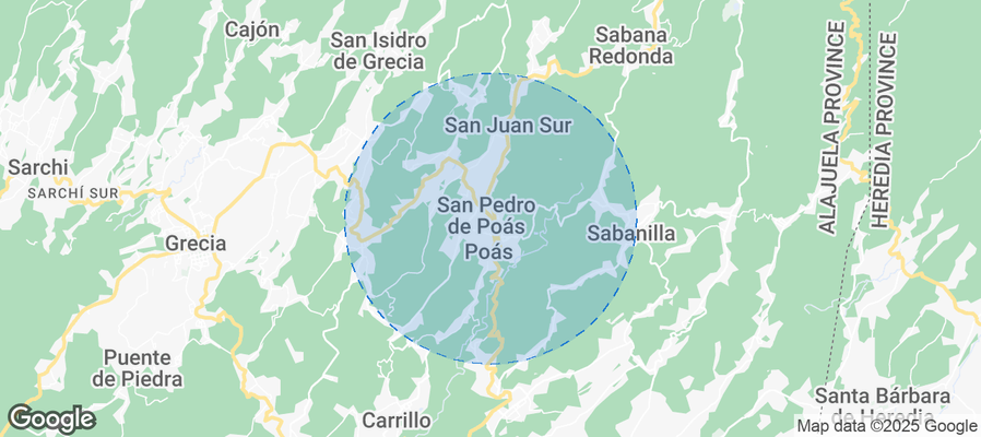 San Pedro Airbnb map